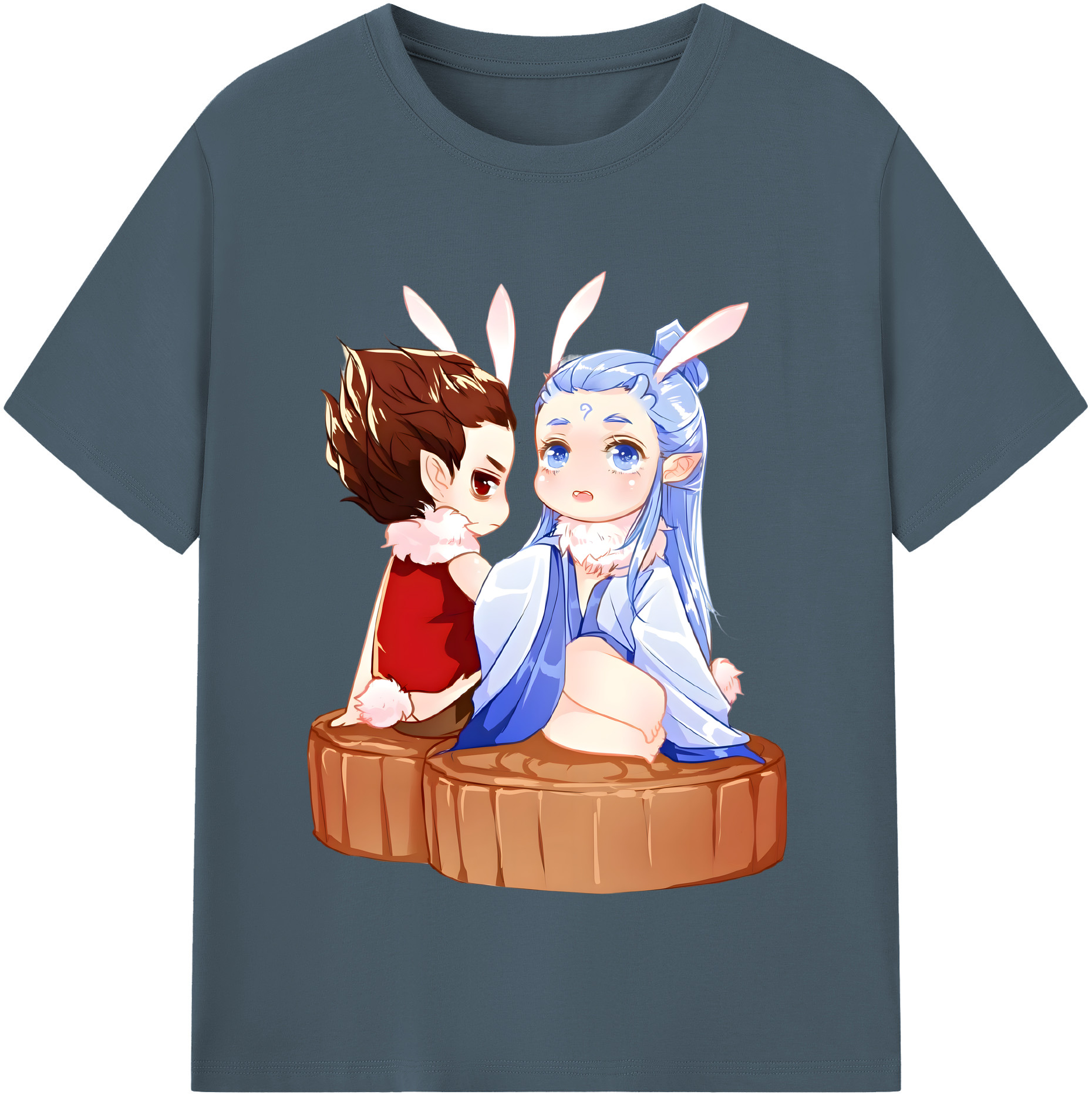 （画像用） Ne Zha 2 ナタ 魔童の大暴れ 綿100％半袖Tシャツ（フロントプリント）